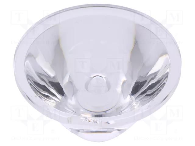 LED lens; round; plexiglass PMMA; transparent; 3÷7°; H: 27.4mm LEDIL F12985