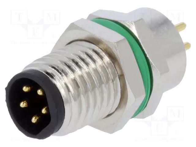 Connector: M8; male; PIN: 5; straight; for panel mounting; socket DEGSON ELECTRONICS SM8-D52C-B5K-0