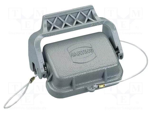 Protection cover; size 6B; Han; with latch; metal; 44x27mm HARTING 09300065423