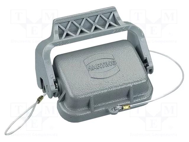 Protection cover; male; size 6B; Han; with latch; metal; 44x27mm HARTING 09300065423