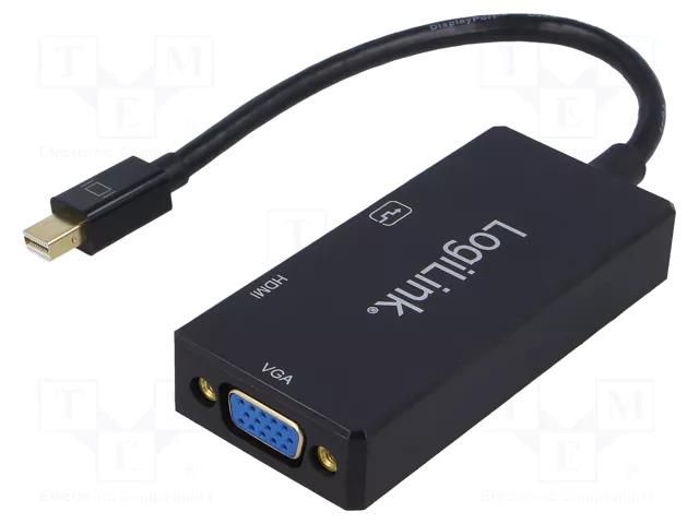 Adapter; DisplayPort 1.2,DVI 1.0,HDMI 1.4; black LOGILINK CV0110