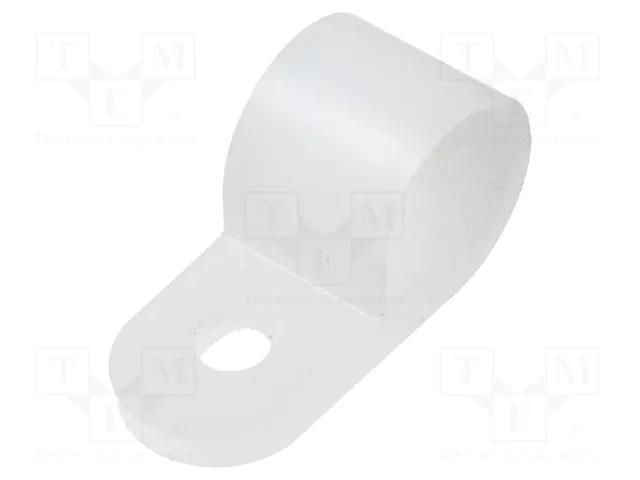 Fixing clamp; Cable P-clips; ØBundle : 11.5mm; polyamide; natural FIX&FASTEN FIX-CC-6