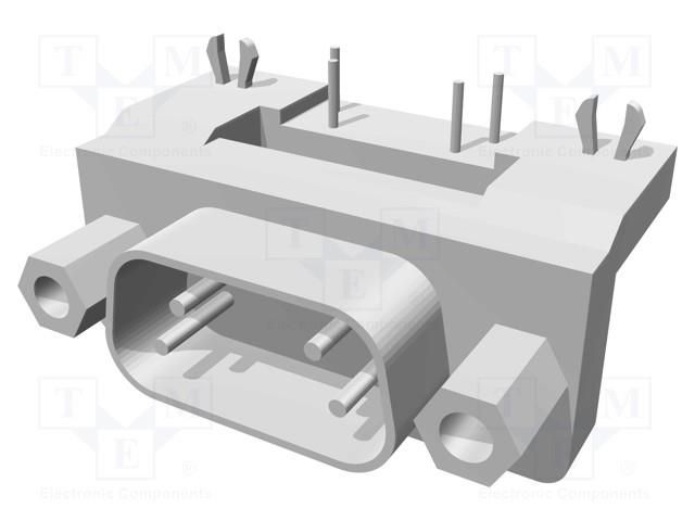 D-Sub; PIN: 9; socket; male; on PCBs; angled 90°; THT; UNC 4-40 HARTING 09651626813