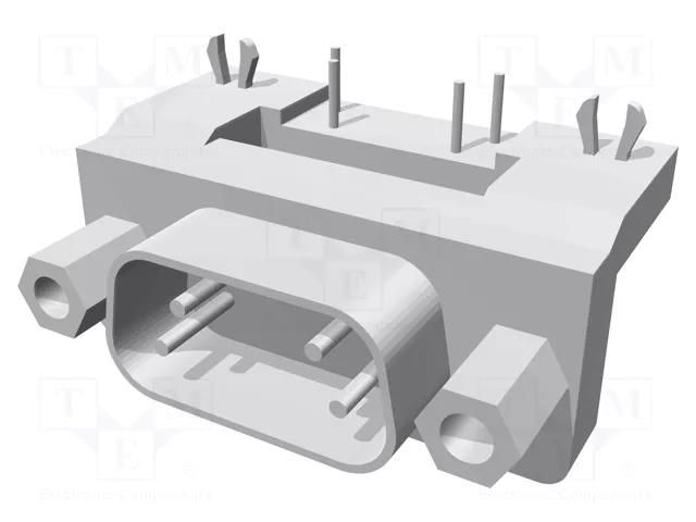 D-Sub; PIN: 9; socket; male; on PCBs; angled 90°; THT; UNC 4-40 HARTING 09651626813
