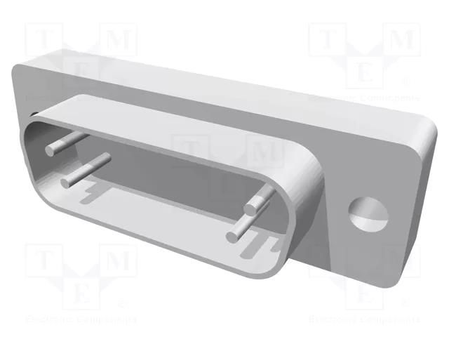 D-Sub; PIN: 15; socket; male; on PCBs; straight; THT; UNC 4-40 HARTING 09652216702