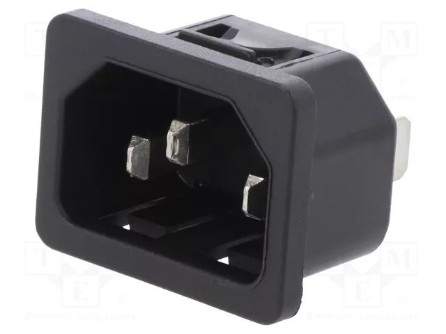 Connector: AC supply; socket; male; 10A; 250VAC; C14 (E); 6100-4 SCHURTER 6100.4330