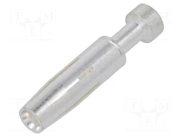 Contact; female; silver plated; 1mm2; crimped; for cable TE Connectivity HTS-2-1105101-1