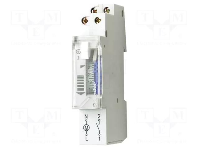 Programmable time switch; 15min÷24h; SPST-NO; 250VAC/16A; IP20 FINDER 12.11.8.230.0000