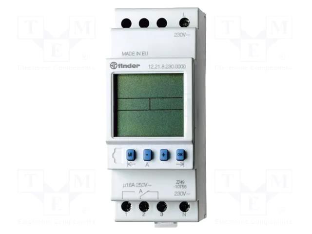 Programmable time switch; Range: 1min÷7days; SPDT; 24VDC; IP20 FINDER 12.21.0.024.0000