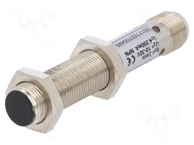 Sensor: inductive; OUT: NPN / NO; 0÷2mm; 10÷30VDC; M12; IP67; 200mA SELS PCID-2ZN-K