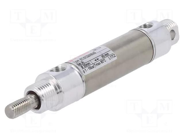 Round cylinder; Piston diam: 20mm; Piston stroke: 40mm; 1÷10bar NORGREN HERION RT/57220/M/40