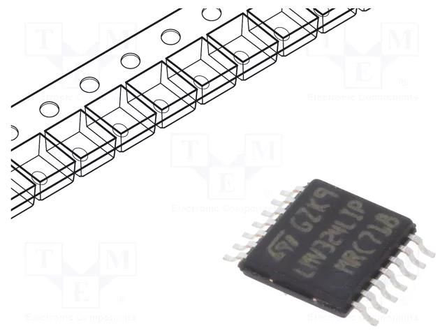 IC: operational amplifier; 1.3MHz; 2.7÷5.5V; Ch: 4; TSSOP14 STMicroelectronics LMV324LIPT
