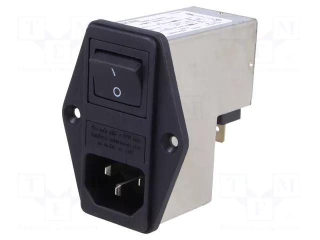 Connector: AC supply; socket; male; 2A; 250VAC; 250V; FKH; IEC 60320 SCHURTER 4304.4002