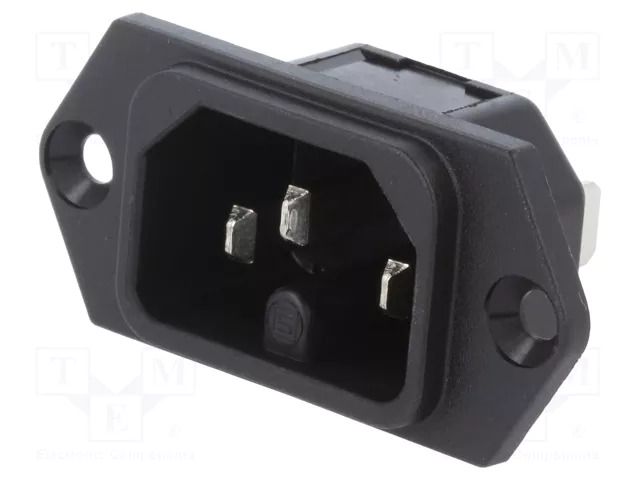 Connector: AC supply; socket; male; 10A; 250VAC; C16; 6110-3; IP40 SCHURTER 6110.3300