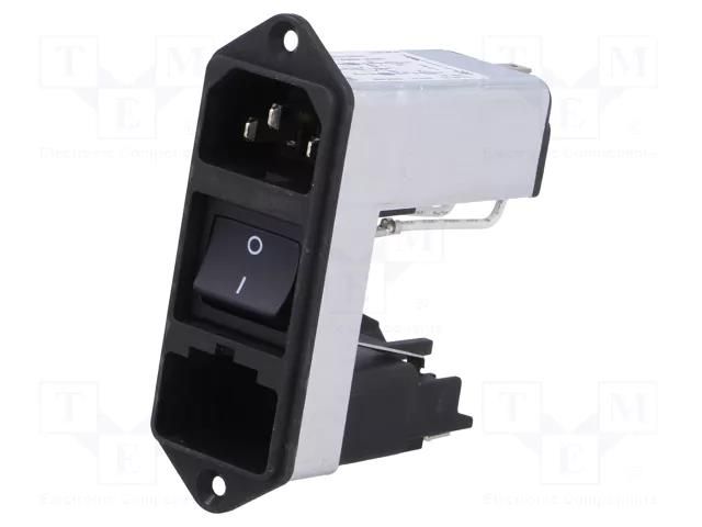 Connector: AC supply; socket; male; 4A; 250VAC; C14 (E); CD; 1.5mH SCHURTER CD34.1101.151