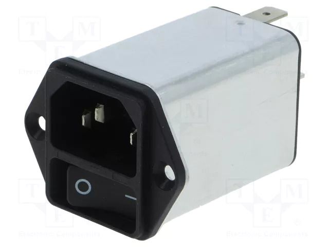 Connector: AC supply; socket; male; 4A; 250VAC; C14 (E); DC12 SCHURTER DC12.3102.001