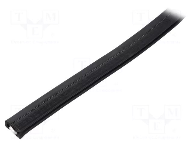 Hole and edge shield; EPDM,PVC; L: 50m; black; H: 14.5mm; W: 9mm ELESA+GANTER GN2182-14.5-A-50