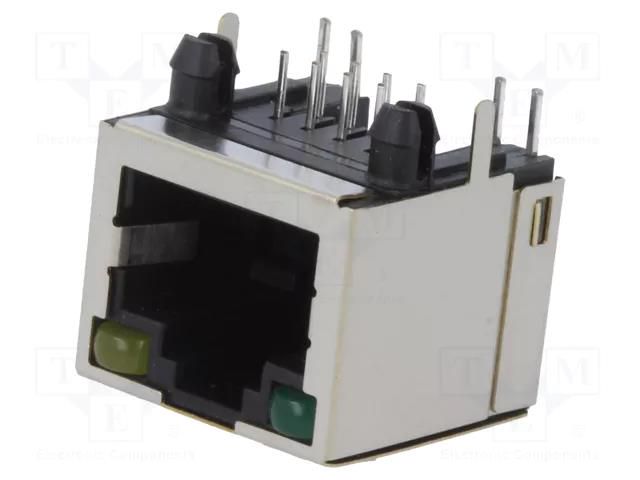 Connector: RJ45; socket; PIN: 8; Cat: 5; shielded; 8p8c; THT; angled ENCITECH RJJS881401EJH136