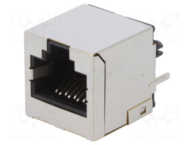 Connector: RJ45; socket; PIN: 8; Cat: 6a; shielded; 8p8c; THT ENCITECH RJJS88141E7V058