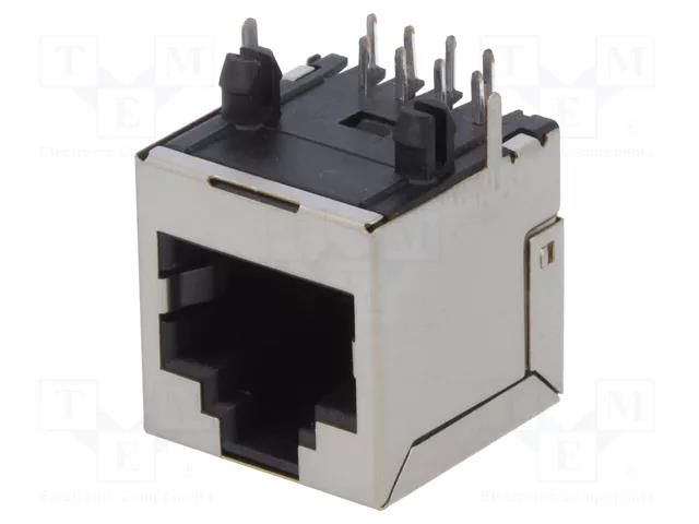 Connector: RJ45; socket; PIN: 8; Cat: 6; shielded; 8p8c; THT; angled ENCITECH RJJS88142E7H020