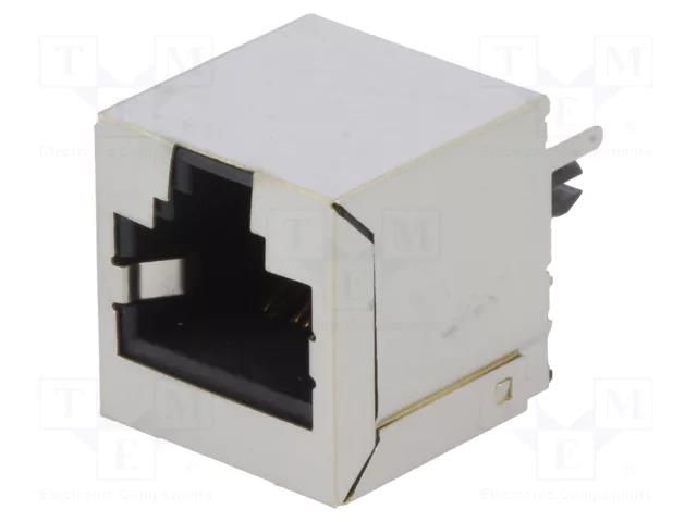 Connector: RJ45; socket; PIN: 8; Cat: 6; shielded; 8p8c; THT; straight ENCITECH RJJS88142E7V036