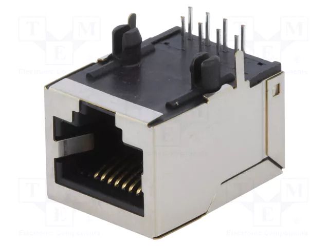 Connector: RJ45; socket; PIN: 8; Cat: 5e; shielded; 8p8c; THT; angled ENCITECH RJJS88142E9H032