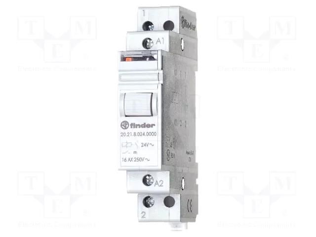 Relay: installation; bistable,impulse; NO x2; Ucoil: 230VAC; 20.22 FINDER 20.22.8.230.4000