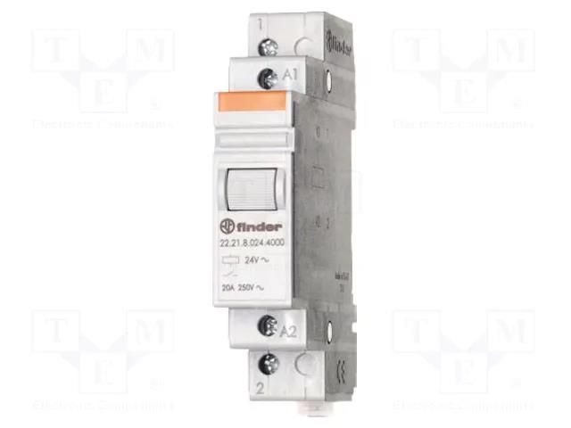Relay: installation; monostable; NO x2; Ucoil: 12VDC; 22.22; 20A FINDER 22.22.9.012.4000