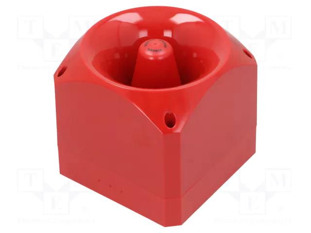 Signaller: sound; siren; 10÷60VDC; 110dB; Nexus 110; IP66; red; ABS KLAXON SIGNALS PNS-0013