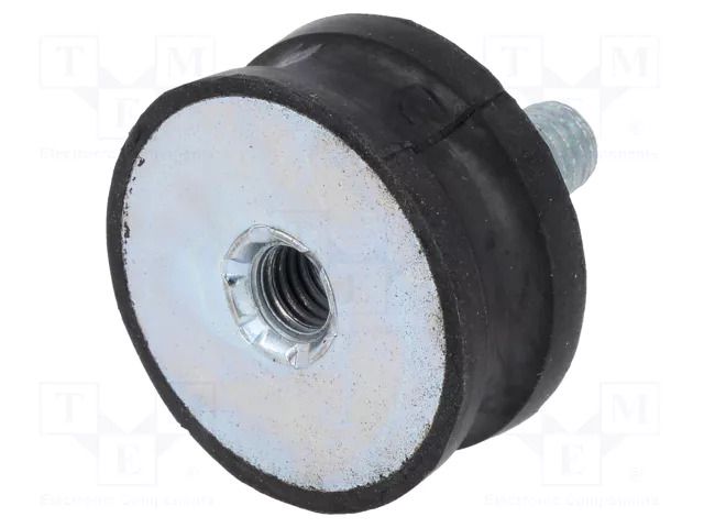 Vibration damper; M8; Ø: 35mm; rubber; L: 15mm; Thread len: 23mm ELESA+GANTER DVC2-433966