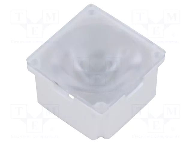 LED lens; square; polycarbonate; transparent; 29°; Colour: white LEDIL FA15229