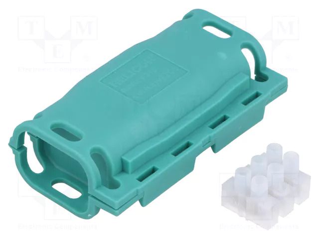 Gel cable joint; RELICON; polypropylene PP; IPX8; green; Y: 86mm HELLERMANNTYTON RELIFIX-V31.5PP/SI