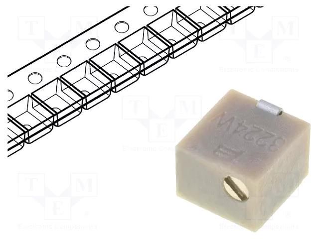 Potentiometer: mounting; multiturn; 100kΩ; 250mW; SMD; ±10%; linear BOURNS 3224W-1-104E