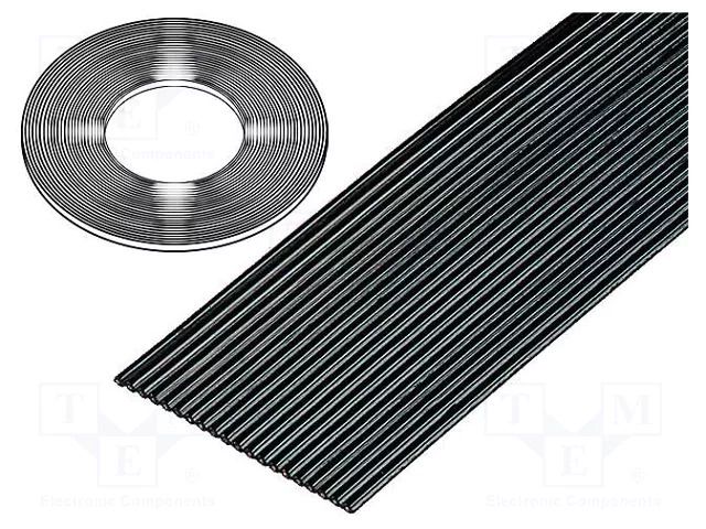 Wire: ribbon; 1.27mm; stranded; Cu; unshielded; PVC; black; 30.5m 3M 3319-40