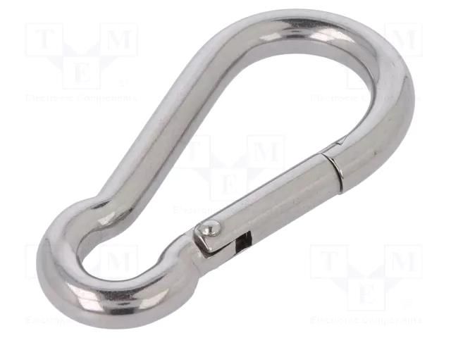 Carabiner; acid resistant steel A4; for rope; L: 80mm; 8mm KRAFTBERG KAR-8-A4