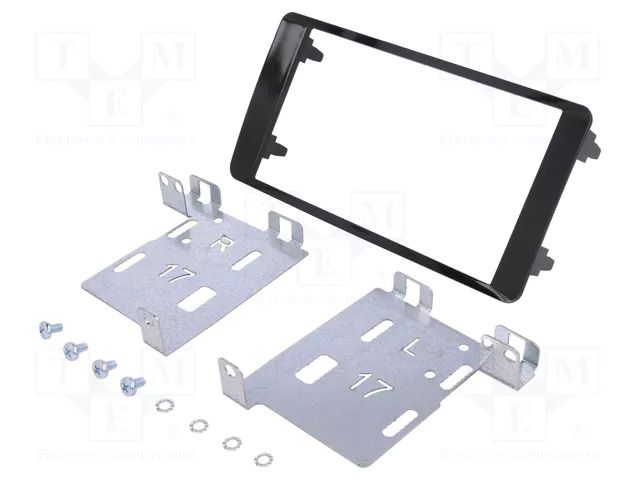 Radio frame; Mitsubishi; 2 DIN; black gloss PER.PIC. RAM-40.517