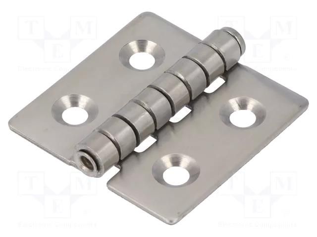 Hinge; Width: 40mm; A2 stainless steel; H: 40mm KRAFTBERG ZAW-B-40X40X1.5-A2