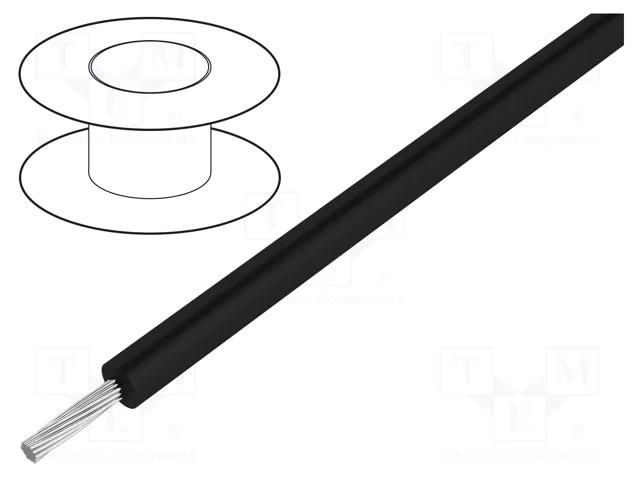 Wire; Lead Wire; stranded; Cu; EPDM; black; 5kV; -30÷90°C; 30.5m ALPHA WIRE 1636-BK005