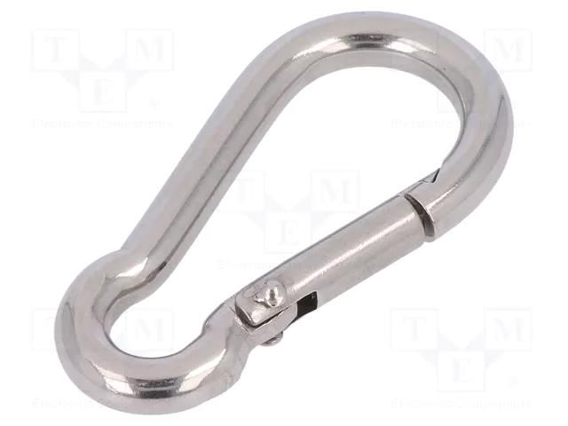 Carabiner; acid resistant steel A4; for rope; L: 40mm; 4mm KRAFTBERG KAR-4-A4