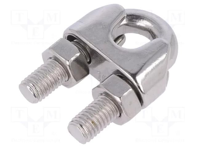 Rope clamp wire; acid resistant steel A4; for rope; Ørope: 10mm KRAFTBERG ZLK-10-A4