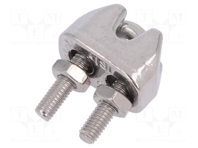 Rope clamp wire; acid resistant steel A4; for rope; Ørope: 2mm KRAFTBERG ZLK-2-A4
