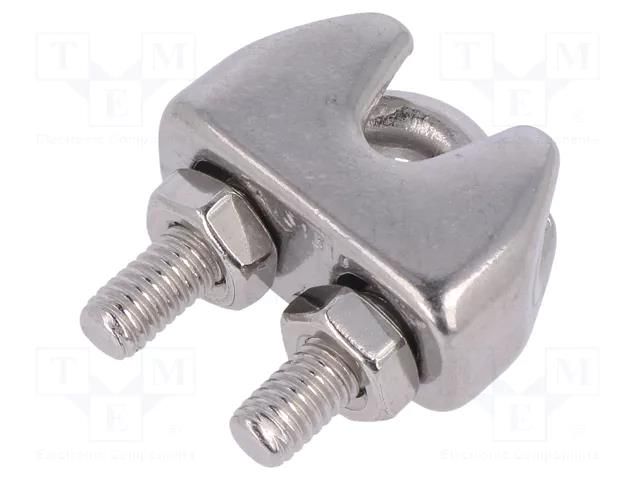 Rope clamp wire; acid resistant steel A4; for rope; Ørope: 4mm KRAFTBERG ZLK-4-A4