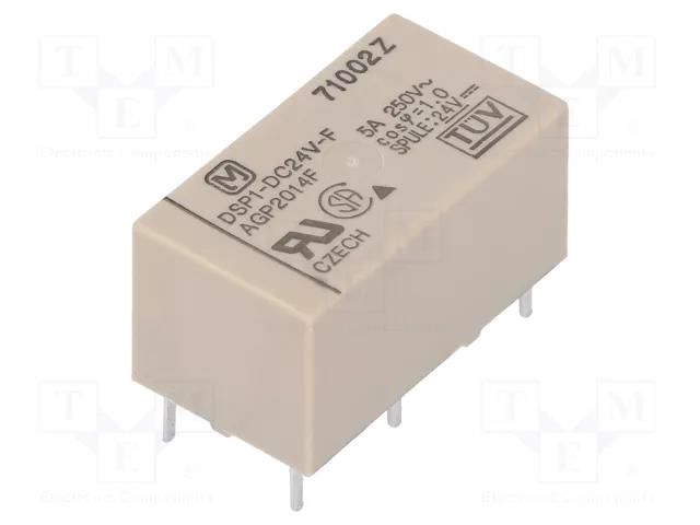 Relay: electromagnetic; SPST-NO + SPST-NC; Ucoil: 24VDC; DSP PANASONIC DSP1-DC24V-F