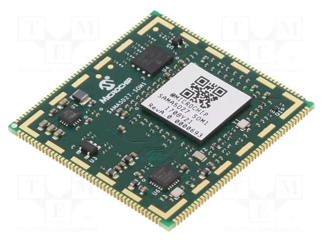 Module: SOM; Cortex A5; SAMA5; 3.3VDC; 128MBRAM; f: 500MHz MICROCHIP TECHNOLOGY ATSAMA5D27-SOM1