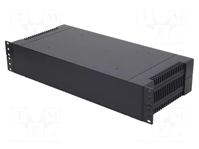 Enclosure: rack mounting; Standard: 19"; 2U; black; Z: 86mm; X: 431mm GAINTA G17082UBK