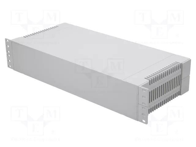 Enclosure: rack mounting; Standard: 19"; 2U; grey; Z: 86mm; X: 431mm GAINTA G17082UG