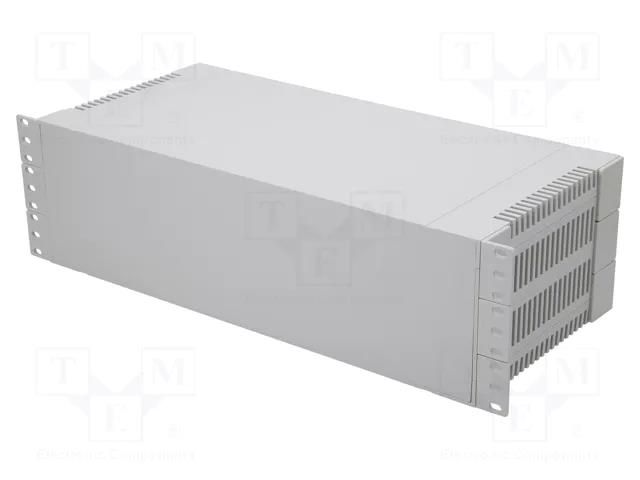 Enclosure: rack mounting; Standard: 19"; 3U; grey; Z: 129mm; X: 431mm GAINTA G17083UG
