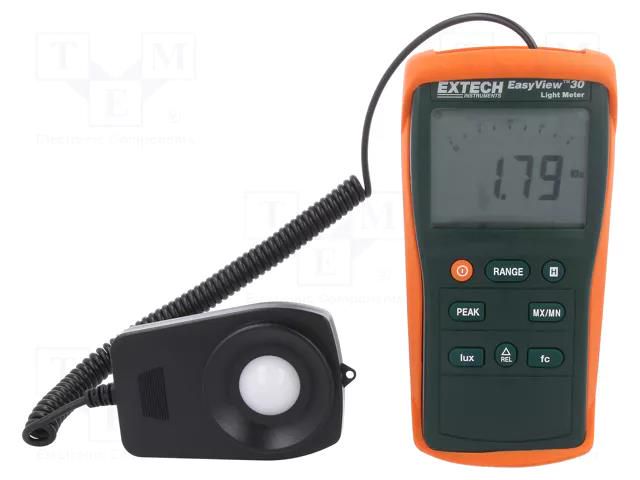 Light meter; 0,01÷400klx; 150x72x33mm; Bargraph: yes EXTECH EA30-NIST