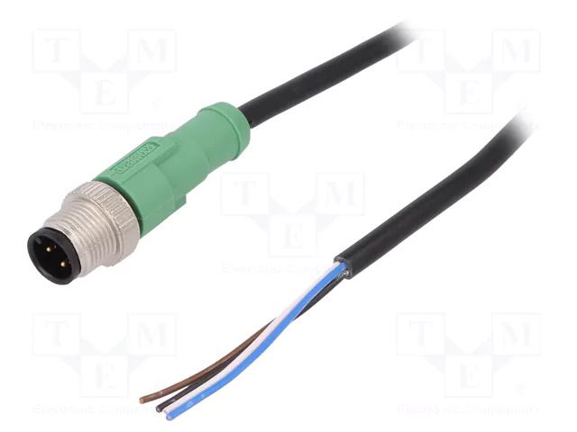 Cable: for sensors/automation; M12; PIN: 4; straight; 10m; plug PHOENIX CONTACT 1415590