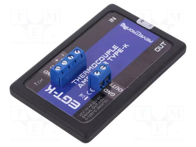 Converter: temperature; 8÷32VDC; Features: 1 channel; OUT 1: 0÷5V REVELTRONICS EGT-K-1-CH